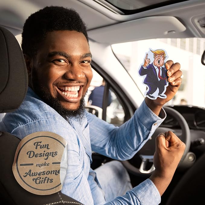 Donald Trump Car Air Freshener 4 Pack Scented With Premium Oils By Fresh Fresheners