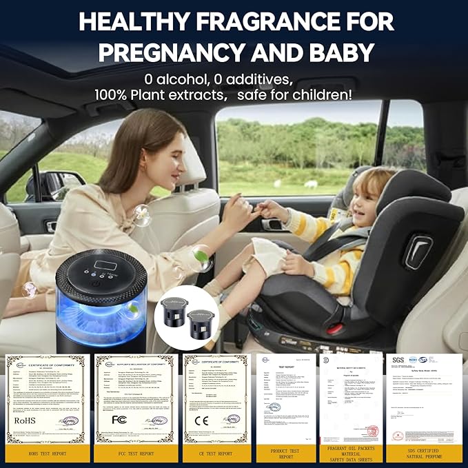 Smart Car Air Freshener Refill,2 Pack Refill For 4-6 Months,French Spice Made With Natural Plant Extracts,Refill Perfect for Intelligent Cloud Fragrance Machine. (Ocean)