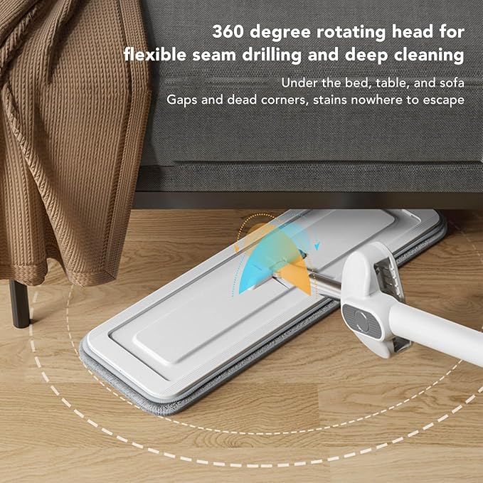 Spray Mop for Floor , Wet Dry Microfiber Mop with Large Capacity Bottle, 360° Rotating Wet Jet Power Mop, Household Flat Dust Mop for Hardwood, Laminate, Tile (38CM Panel)