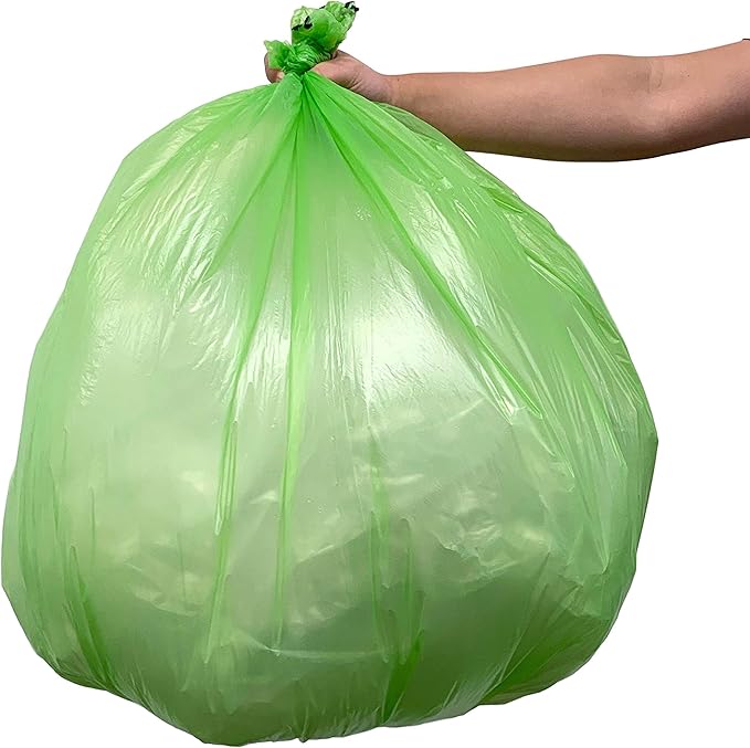 Reli. Biodegradable 33 Gallon Trash Bags, 100 Count, Green Eco Friendly, Degradable Under Certain Conditions, Custom-Fit for Compactor