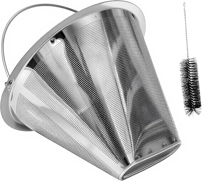 #4 Coffee Filter Stainless Steel, fit for Technivorm Moccamaster KBGV, KBT,KBGT Reusable Coffee Dripper For Breville Precision Brewer Double Mesh Filter
