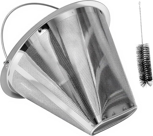 #4 Coffee Filter Stainless Steel, fit for Technivorm Moccamaster KBGV, KBT,KBGT Reusable Coffee Dripper For Breville Precision Brewer Double Mesh Filter