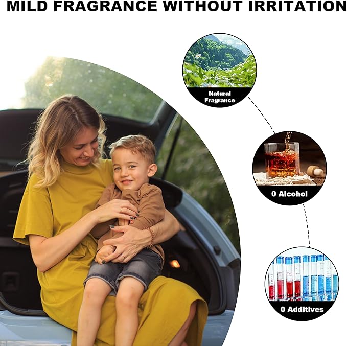 Smart Car Air Freshener Refill-8 Pcs Essential Oil, Car Air Freshener Diffuser Refill, Aromatizante para Carro Refill Long Lasting (8 Jasmine)