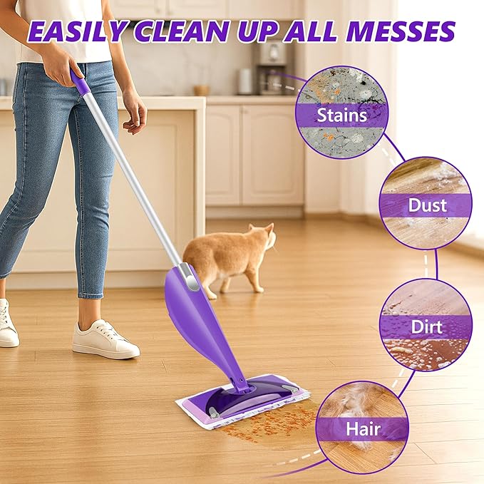 Disposable Mop Pads Refills for Swiffer WetJet Spray Mop - Wet Jet Refill Pads for All Purpose Multi Surface Hardwood Floor Cleaning - Thickened and Super Absorbent - 30 Count