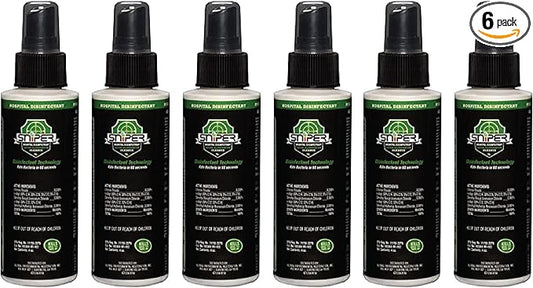 SNiPER Hospital Disinfectant, Odor Eliminator & All-Purpose Cleaner, 4 Ounce Spray, 6-Pack