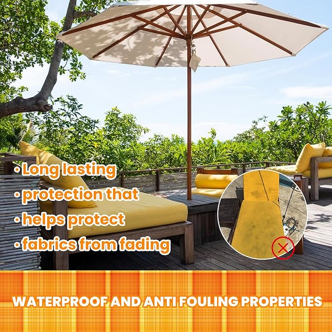 Water & Sun Shield Outdoor Fabric Spray - Cooling UV Protection, Waterproof & Fade-Resistant Spray for Patio Furniture, Awnings, Tents (Refreshing, Quick-Dry) (2)