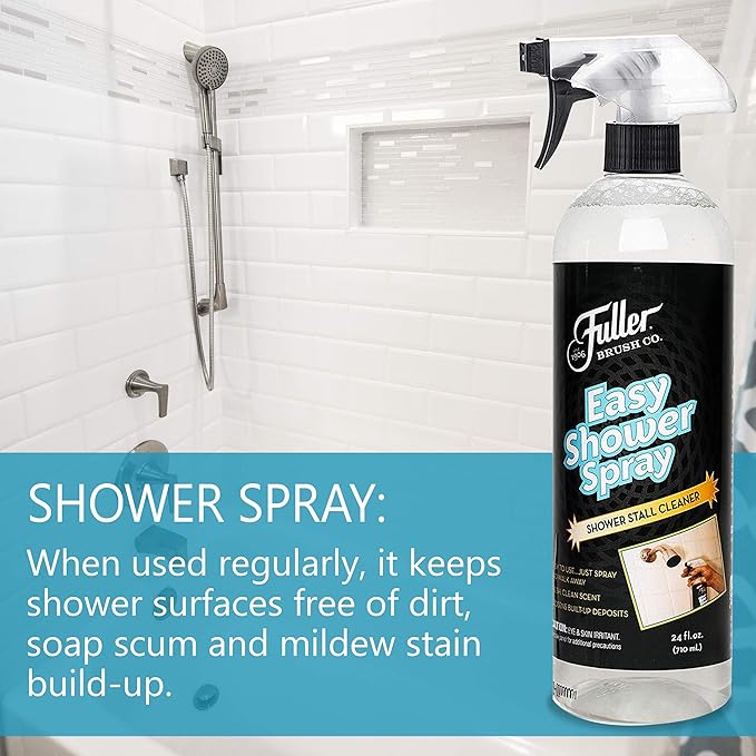 Fuller Brush Easy Shower Spray - No Scrub Shower Cleaner - Multi Surface Formula Keeps Surfaces Clean From Dirt, Soap Scum and Hard Water Stain Build Up Perfect for Shower Floors Walls (Pack of 1)