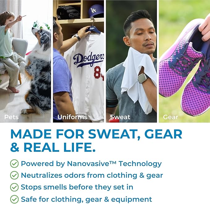 SweatX Extreme Odor Spray - Multipurpose No-Wash Deodorizer - Ideal for Shoes and Gym Clothing - Victory Scent (8 fl oz)