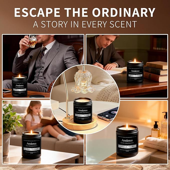 Caramel Coffee Candle | Soy Scented Candles for Home & Office, 50H Clean Burn, Non-Toxic Soy Wax with Cotton Wick – Aromatherapy Candle for Men & Women, Cozy Coffee & Caramel Scent