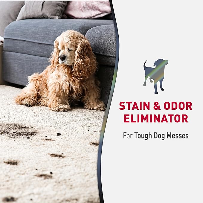 Nature’s Miracle Advanced Stain and Odor Eliminator Dog Spray, Fresh Scent, Severe Mess Enzymatic Formula for Tough Pet Messes, 32 Ounces, Red