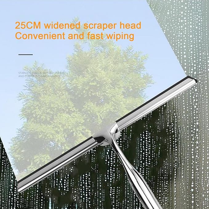 Stainless Steel Glass Wiper Glass Wiper Glass Wiper Tool Bathroom Toilet Wiper (A)