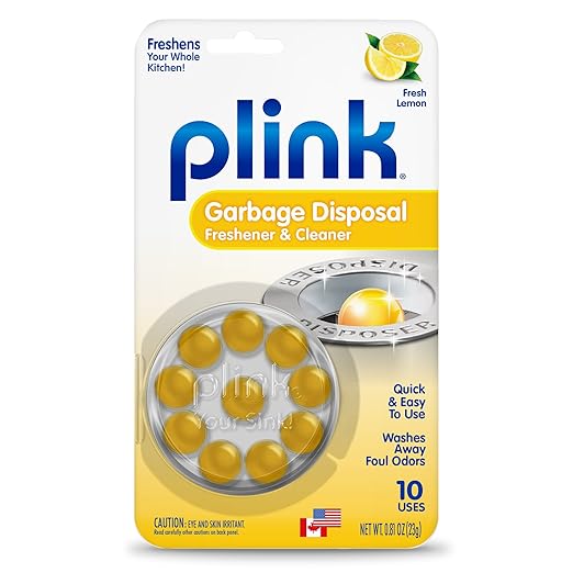 Plink PLM01B Garbage Disposal Freshener and Cleaner 4-Pack with Plink PDF01B Fizzy Drain Freshener and Cleaner Tabs