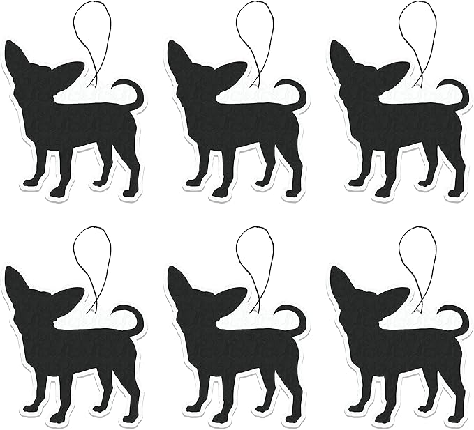Chihuahua Car Air Freshener Mango Scent Freshy Factory (6 Pack)