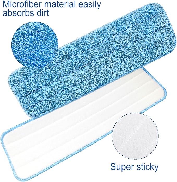 Microfiber Mop Pad, Spray Mop Replacement Heads for Wet Dry Mops, Machine Washable Reusable Household Replacement Pads for Hardwood and Hard Surface Floor Cleaning and Scrubbing (70 Pcs)