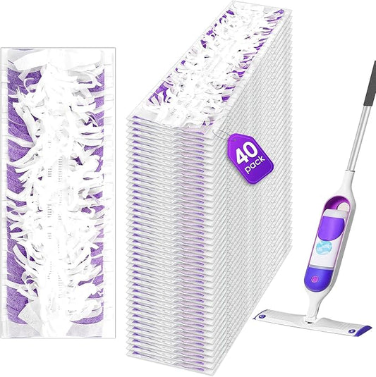 (40 Count) Disposable Mopping Pad Refills Compatible with Swiffer PowerMop, Spray Cleaning Replacement Pads, Multi-Surface Mop Refills for Floor Cleaning, 40 Pieces Spare Pack