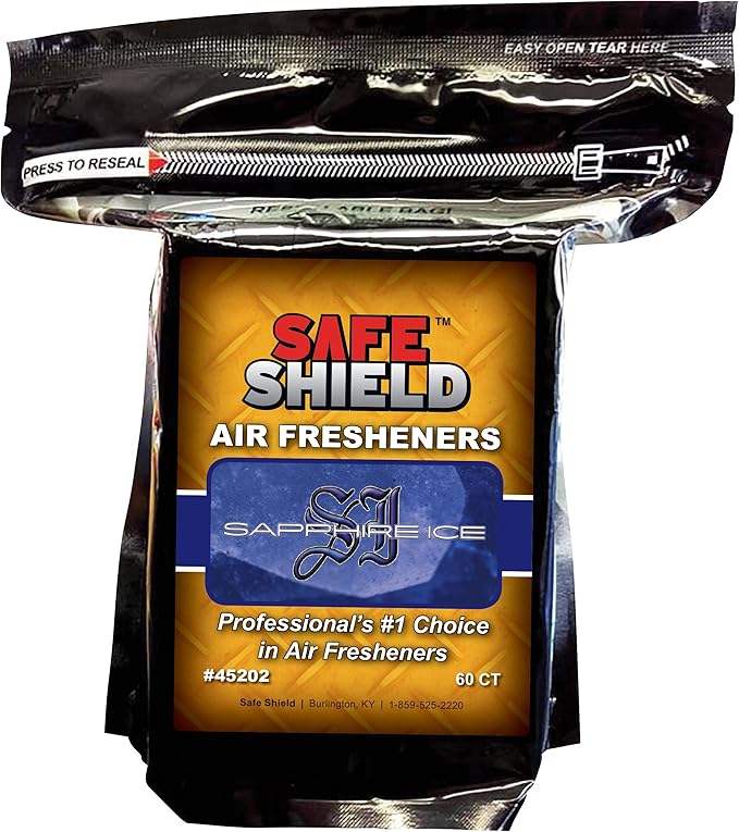 Generic Sapphire Ice Scented Air Freshener Pads - Long-Lasting Fragrance Pads for Car Interiors - 1-1/2" × 3" Compact Size - Cool and Invigorating Aroma for Eliminating Stale Odors - Pack of 120