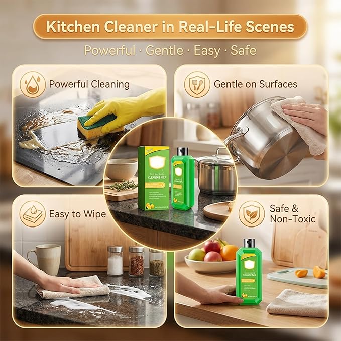 Cleaning Milk - Cleaning Milk House Cleaner, Multifunctional Concentrated Cleansing Lotion for Household Kitchen (300ML-1PCS)