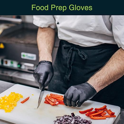 Black Gloves Disposable Latex Free Small, 50 Count - Medical and Dental Grade Surgical Gloves - Powder Free Nitrile Gloves Small - 3 Mil Thickness