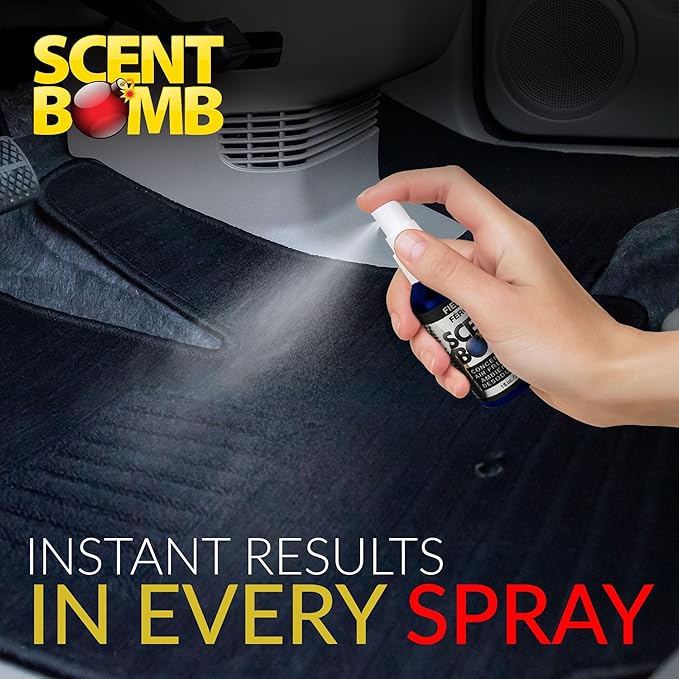 Scent Bomb Air Freshener Spray, Long-Lasting Odor Eliminator - Effective Deodorizer for Home & Car, Fresh Room Spray for Kitchen, Bathroom & Smell Neutralizer - 1 oz Pack of 4, Fierce Scent