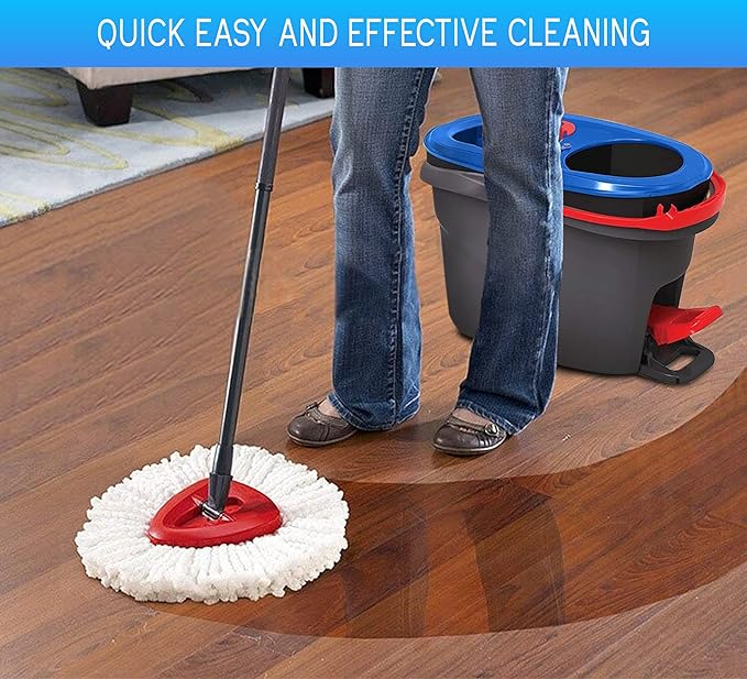 O-Cedar Mop Head Replacement – 4 Pcs Durable and Machine Washable Mop Heads Replacements with Triangle Spin Mop Replacement Head Base – Compatible with O-Cedar Mop, O-Cedar Spin Mop, & Ocedar Mop Head
