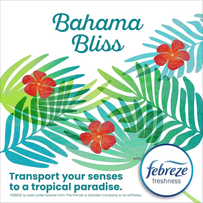 Glad Small Trash Bags 4 Gallon, Febreze Bahama Bliss Garbage Bags, Odor Resistant with Drawstring, 80 Count (Pack of 2)