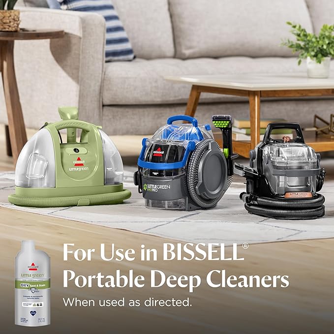 NEW BISSELL Little Green Pro Oxy Spot & Stain Super Concentrate Cleaning Formula for Portable Deep Cleaners,6 Super Concentrate Pouches,(Pack of 2)