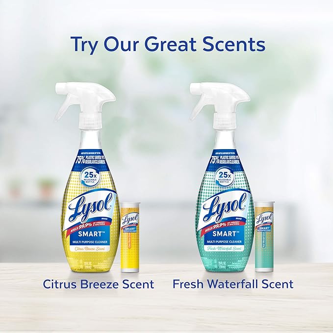 Lysol Smart Refill Cartridges, 4 x 0.195FL.OZ (5.76mL) (Pack of 4) Fresh Waterfall