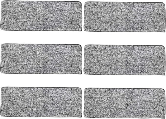 Floor Mop Replacement Pads - 6Pcs Washable Mop Cloth Replacements, Machine-Washable Mop Head Pads 33x12cm