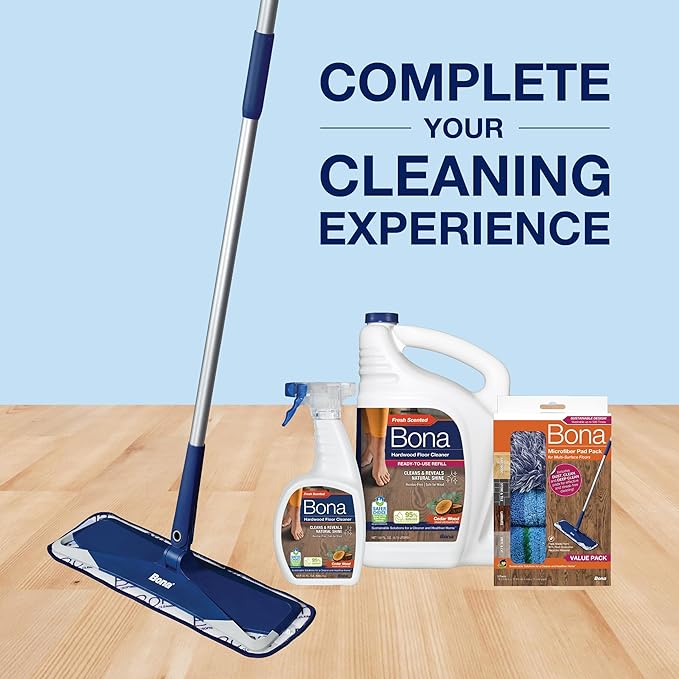 Bona Hardwood Floor Cleaner Spray - 32 fl oz - Cedar Wood Scent - Refillable - Residue-Free Floor Cleaning Solution for Wood Floors (Pack of 2)