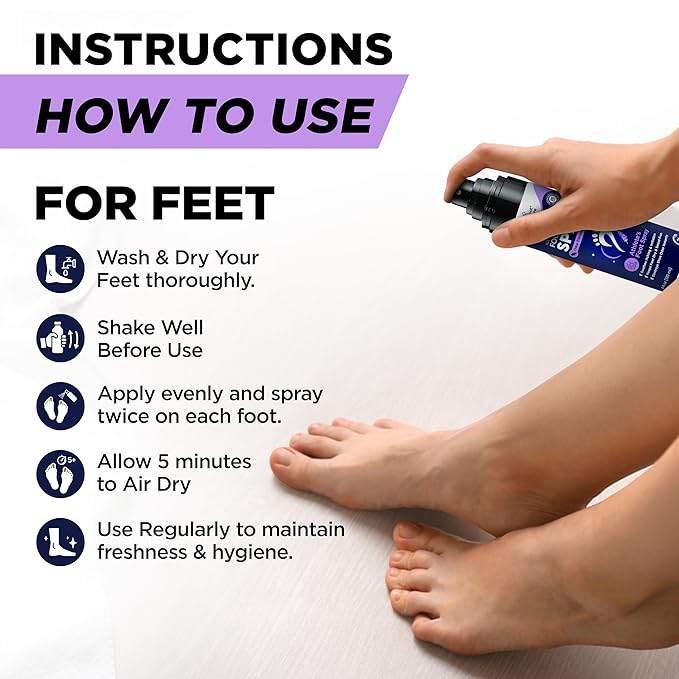 Footcure Antifungal Cream & Lavender Foot Odor Spray, Shoe Deodorizer for Smelly Feet