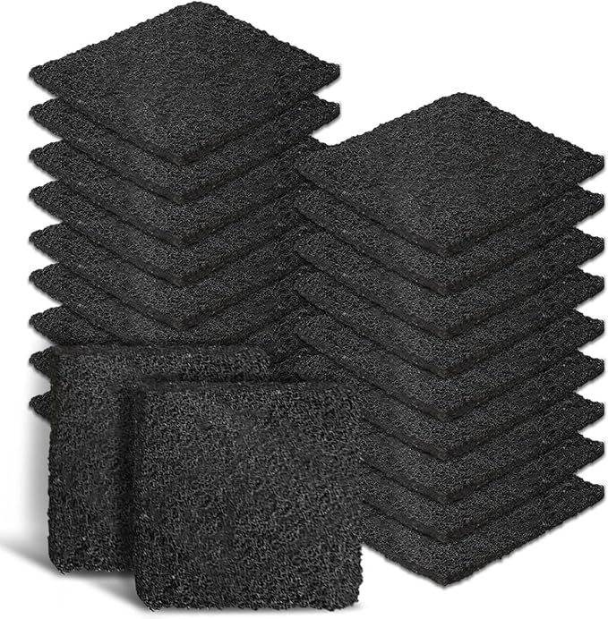 Activated Carbon Deodorizer Filters for Trash Cans - 3.9 Inch Odor Eliminator Packs (20 Count) | Fits Kitchen, Diaper Pails, Compost Bin, Pet Litter Bins | Long-Lasting Smell Remover