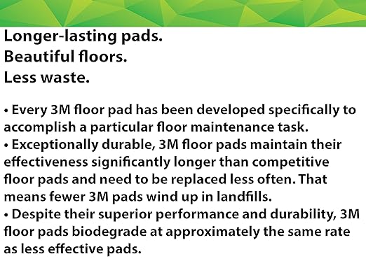 3M White Super Polish Pad 4100, 10 in, 5/Case