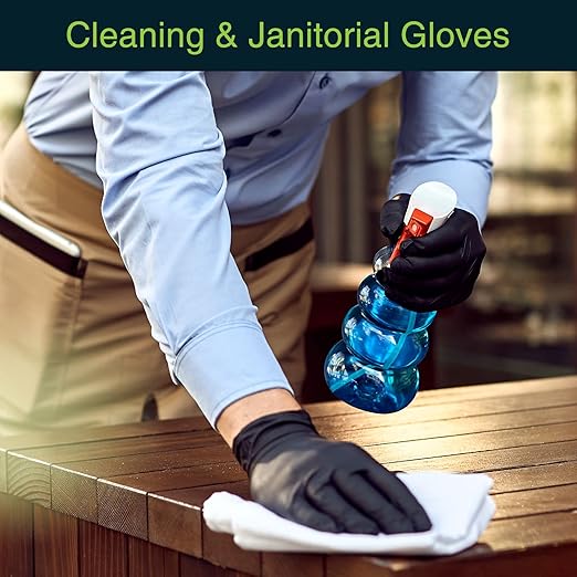 Black Nitrile Disposable Gloves X Small, 200 Count - Latex Free Medical Gloves, Dental and Surgical Grade - Powder Free Rubber Gloves