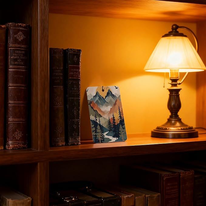 Mountain Landscape Car Air Freshener 4 Pcs, Nature - Themed Hanging Air Freshener for Cars, Closet, Drawer, Scenic Car & Home Decor for Nature Lovers, Gift for Outdoor Enthusiasts