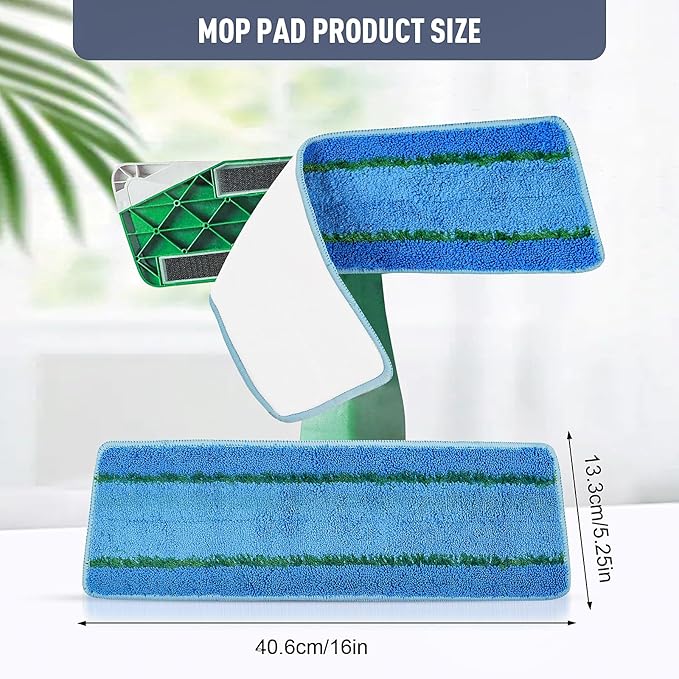 Upgraded Mop Head Replacement for Libman Freedom Spray Mop, 6 Pack Washable Mops Refill Pad + 1 Count Laundry Bag