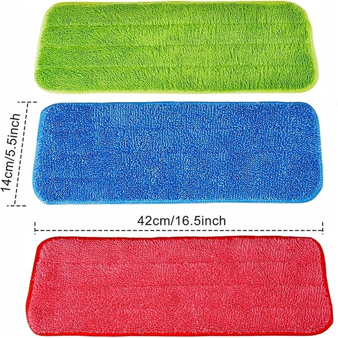 Spray Mop Cloth Pads Microfiber Reusable Head Floor Tile Window Cleaning Water Rags Paste Style Household Accessories(Purple)