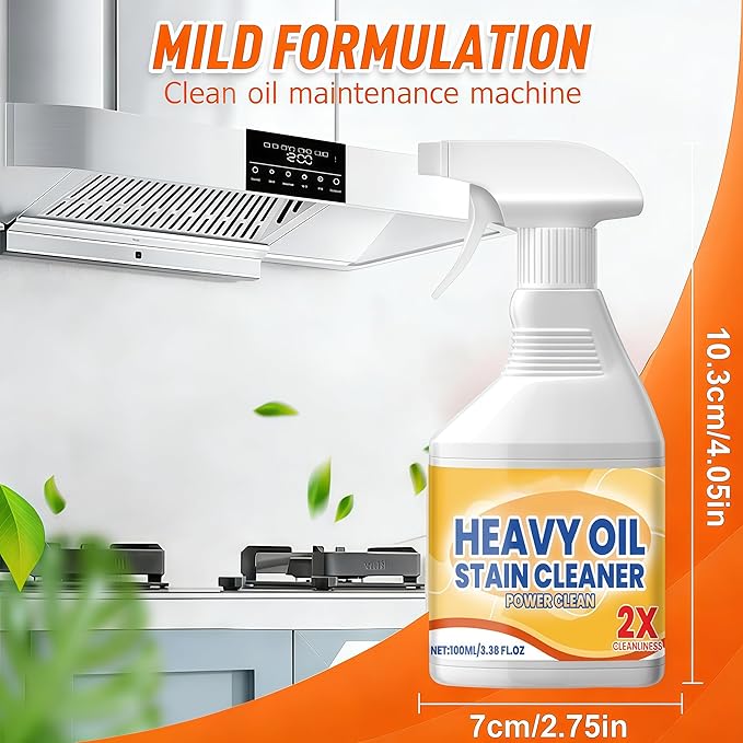 2026 New Kitchen Cabinet Cleaners and Polishers, 3.38 All in One Cabinet Cleaner, Grease Remover, Kitchen Degreasing Cleaning Spray for Stove, Oven, Dishwasher, Appliances (2 Pcs)