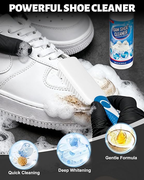 Shoe Cleaner, Sneaker Cleaner Foam for Removing Stains and Dirt, Shoe Cleaning Kit for White Shoes
