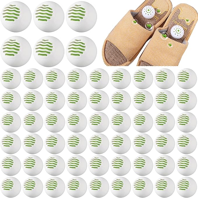 Shoe Smell Balls Shoe Deodorizer Balls, 60PCS 1.6 Inch Smell, Safe Natural Freshener Ball, Sneaker Deodorizer for Home Office
