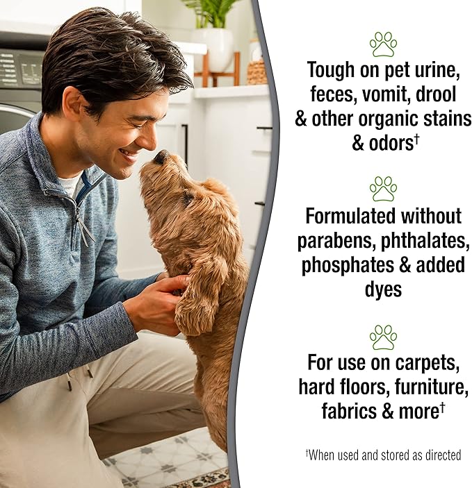 Nature's Miracle Simply Pet Stain and Odor Remover, 128 Ounce, Made with 86% Plant-Derived Surfactants, Multicolor, 128.00 Fl Oz (Pack of 1)
