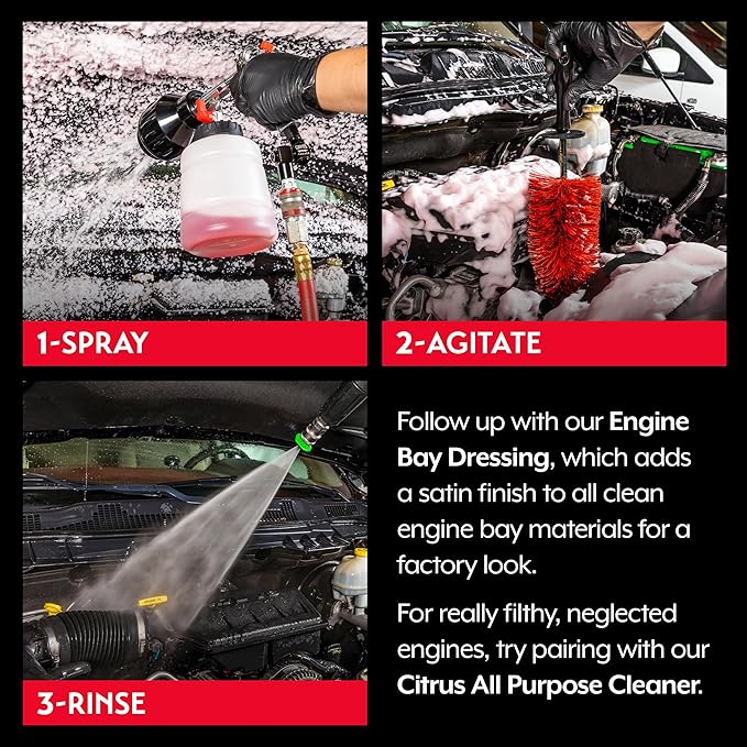 Griot's Garage Engine Cleaner for Car, Motorcycle, Boat, RV, and Truck, Oil, Dirt, and Grime Remover, 11158, One Gallon