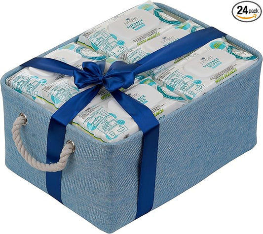 24 Pack Surface Cleaning Wipes with Bleach, All-Purpose Cleaner for Bathroom, Kitchen, Office, 1728 Count Soft Flow with Gift Basket