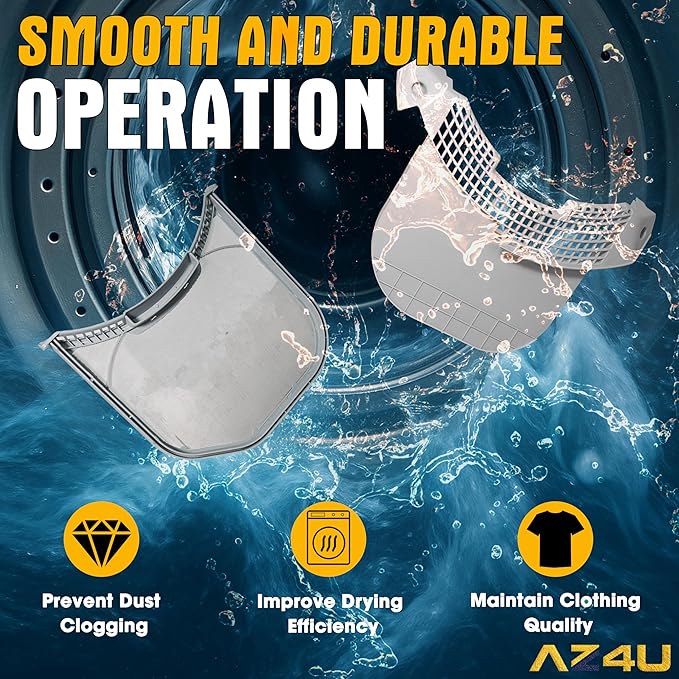 Dryer Lint Filter Screen And Lint Trap Cover Housing Replaces For LG DLGX3701W DLGX4271W DLGX4071W DLGX3371V DLGX3361V DLGX3361W DLGX3371W DLGX3361R DLGX3371R DLGX3701V DLGX2802W DLGX3571W DLGX4371W