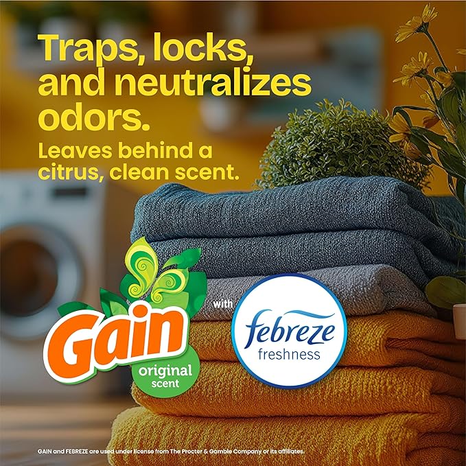 Glad Trash Bags, OdorShield Small Garbage Bags, Gain Original with Febreze Freshness, 4 Gallon, 26 Count, 26 ct