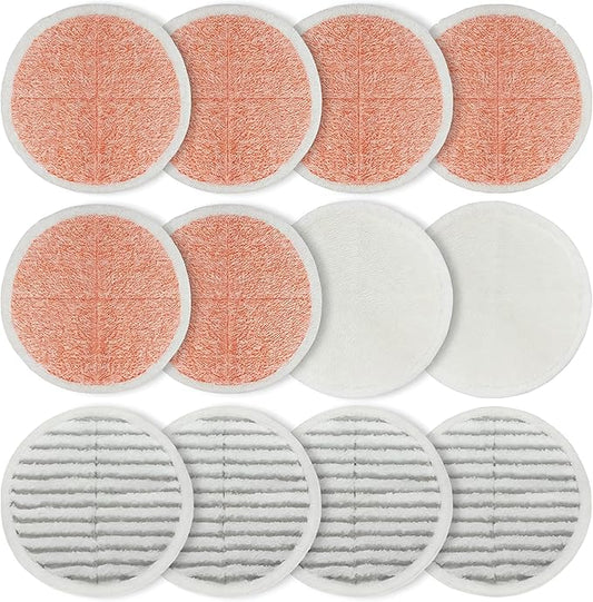 Mop Pads Replacement for Bissell Spinwave/Spin Wave/Crosswave,Expert/Pet/Cordless Hard Floor 20399 23157 2039A 2124A 20393 2039T 2039W 20391 2307 2315A Spin waveMop Refill Heavy Scrub Pad-(6+4+2)