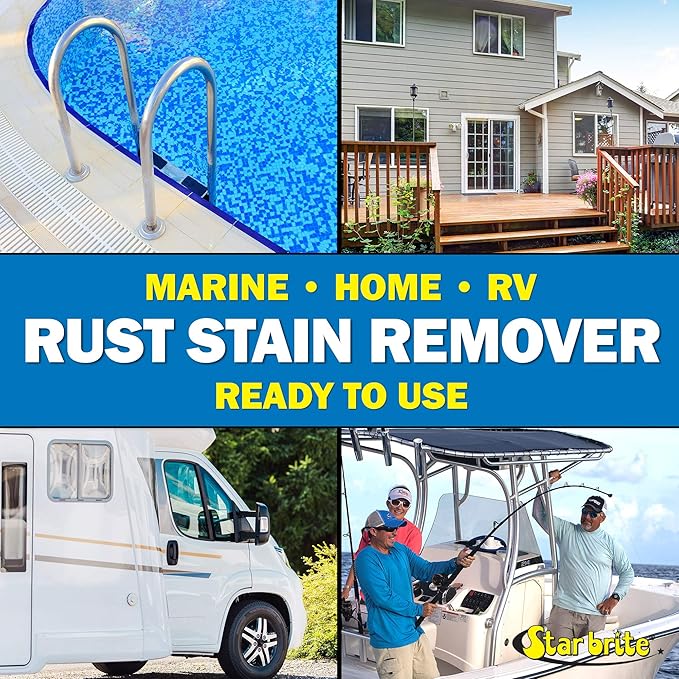 StarBrite Rust Stain Remover Spray 22 Oz - Instantly Dissolve Corrosion Stains on Fiberglass, Vinyl, Fabric, Metal & Painted Surfaces - Also Removes Sprinkler Stains - 2 Pack