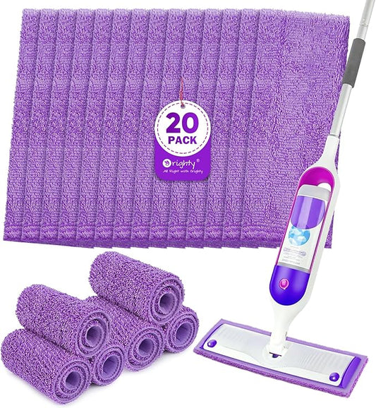 Orighty Reusable Mop Pads for Swiffer PowerMop, 20 Pack Power Mop Pads Refills for 13 ''-15 '' Spray Mop, Microfiber Mop Pads Refills for Multi-Surface Floor, Machine Washable