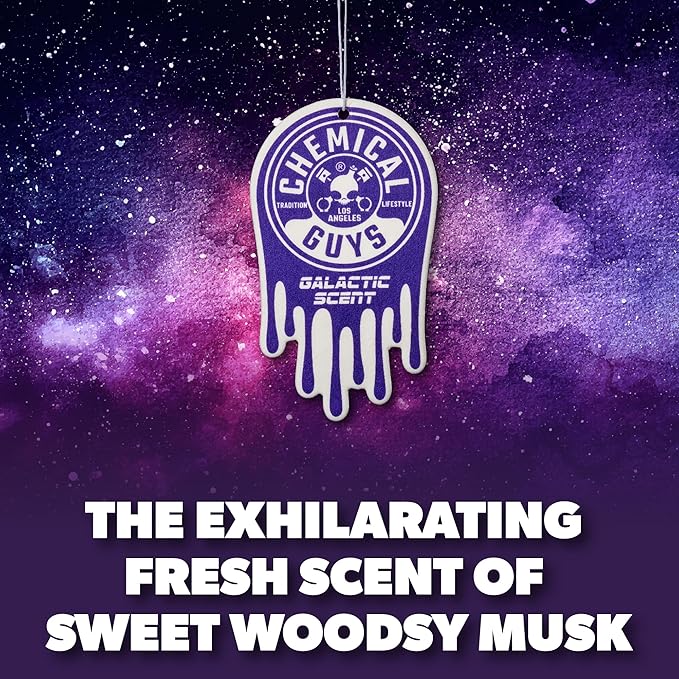 Chemical Guys Galactic Scent Air Freshener and Odor Eliminator, 16 fl oz with 3 Pack of Hanging Air Fresheners (Great for Cars, Trucks, SUVs, RVs, Home, Office, Dorm Room & More) - HOL460