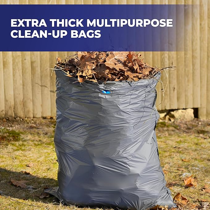 Hefty Steelsak Heavy Duty Large Trash Bags, Gray, Unscented, 39 Gallon, 30 Count