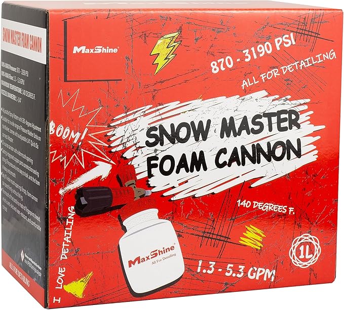 Maxshine Detailing Pressure Washer Foaming Starter Kit SHK01 | Cannon & Gun, White | 35oz Foam Cannon, 5000PSI Pressure Gun | Thick Foam Cleaning for Cars, Trucks, Home Surfaces
